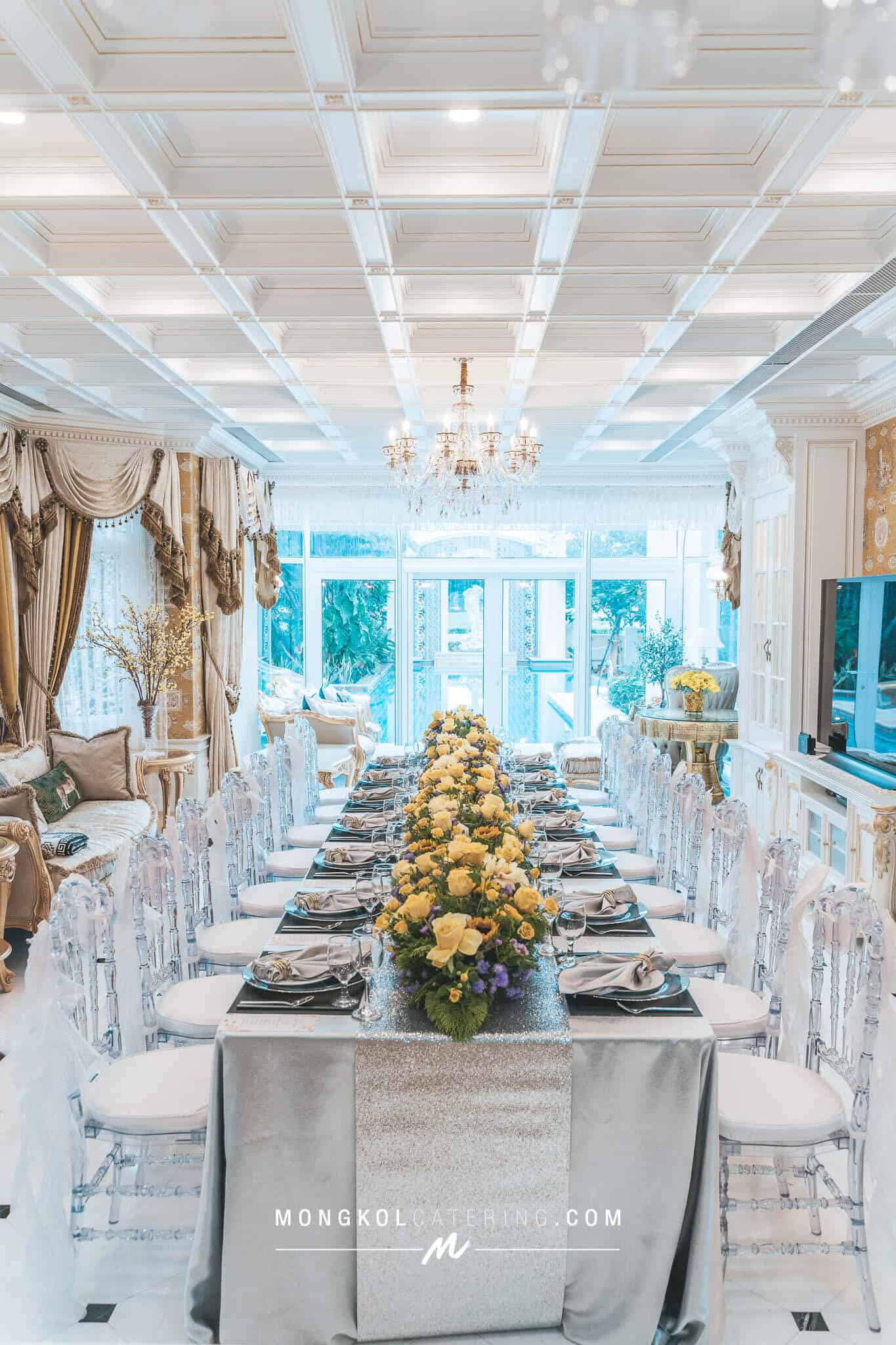 จัดเลี้ยงโต๊ะจีน แบบ Long Table @ The Royal Residence